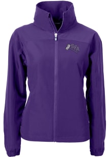 Cutter and Buck SFA Lumberjacks Womens Purple Charter Eco Light Weight Jacket