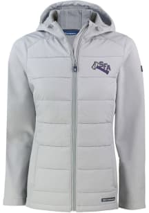 Cutter and Buck SFA Lumberjacks Womens Charcoal Evoke Hood Heavy Weight Jacket