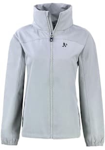 Cutter and Buck Oakland Athletics Womens Grey Mono Charter Eco Light Weight Jacket