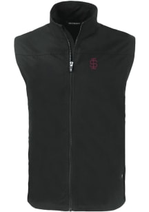 Cutter and Buck Southern Illinois Salukis Big and Tall Black Charter Mens Vest