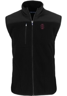 Cutter and Buck Southern Illinois Salukis Mens Black Cascade Sherpa Sleeveless Jacket