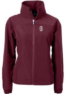 Cutter and Buck Southern Illinois Salukis Womens Maroon Charter Eco Light Weight Jacket
