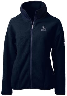 Cutter and Buck St Louis Cardinals Womens Navy Blue Mono Cascade Sherpa Long Sleeve Full Zip Jacke..