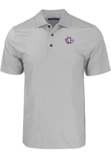 Cutter and Buck TCU Horned Frogs Big and Tall Grey Pike Eco Geo Print Big and Tall Golf Shirt