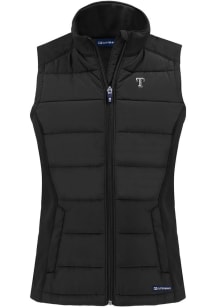 Cutter and Buck Texas Rangers Womens Black Mono Evoke Vest
