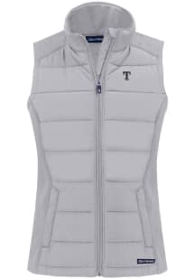 Cutter and Buck Texas Rangers Womens Charcoal Mono Evoke Vest