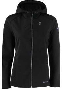 Cutter and Buck Texas Rangers Womens Black Mono Evoke Light Weight Jacket