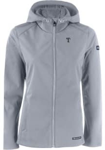 Cutter and Buck Texas Rangers Womens Charcoal Mono Evoke Light Weight Jacket