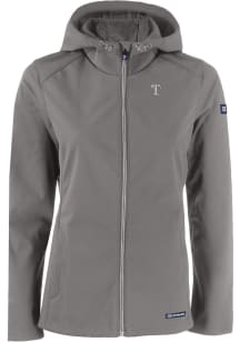 Cutter and Buck Texas Rangers Womens Grey Mono Evoke Light Weight Jacket
