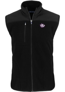 Cutter and Buck TCU Horned Frogs Big and Tall Black Cascade Sherpa Mens Vest