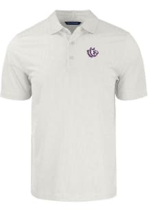 Cutter and Buck TCU Horned Frogs Mens White Pike Symmetry Short Sleeve Polo