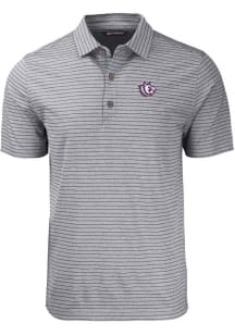 Cutter and Buck TCU Horned Frogs Mens Black Forge Heather Stripe Short Sleeve Polo