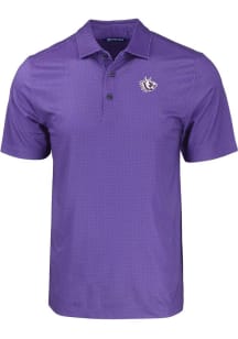 Cutter and Buck TCU Horned Frogs Mens Purple Pike Eco Geo Print Short Sleeve Polo