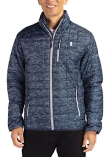Cutter and Buck Illinois Fighting Illini Mens Navy Blue Rainier PrimaLoft Printed Filled Jacket