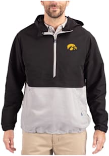 Cutter and Buck Iowa Hawkeyes Mens Black Charter Eco Pullover Jackets