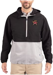 Mens Maryland Terrapins Black Cutter and Buck Charter Eco Pullover Jackets