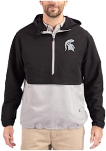Cutter and Buck Michigan State Spartans Mens Black Charter Eco Pullover Jackets
