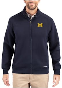 Cutter and Buck Michigan Wolverines Mens Blue Roam Big and Tall Light Weight Jacket