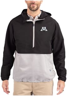Cutter and Buck Minnesota Golden Gophers Mens Black Charter Eco Pullover Jackets