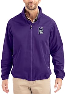 Cutter and Buck Northwestern Wildcats Mens Purple Charter Eco Light Weight Jacket