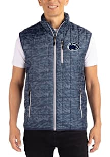 Cutter and Buck Penn State Nittany Lions Mens Navy Blue Rainier PrimaLoft Printed Sleeveless Jacke..