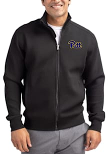 Black Pitt Panthers Cutter and Buck Mens Roam Big and Tall Light Weight Jacket