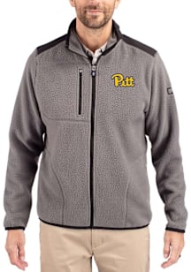 Mens Pitt Panthers Grey Cutter and Buck Cascade Sherpa Light Weight Jacket