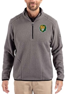 Cutter and Buck Southeastern Louisiana Lions Mens Grey Cascade Sherpa Long Sleeve Qtr Zip Pullover