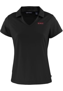 Cutter and Buck Texas Tech Red Raiders Womens Black Daybreak V Neck Short Sleeve Polo Shirt