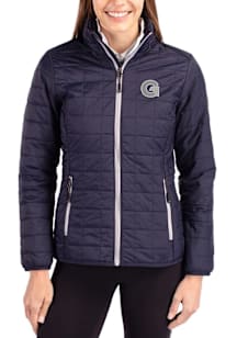Cutter and Buck Georgetown Hoyas Womens Navy Blue Rainier PrimaLoft Filled Jacket