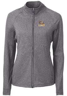 Cutter and Buck LSU Tigers Womens Black Adapt Eco Knit Light Weight Jacket