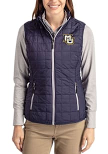 Cutter and Buck Marquette Golden Eagles Womens Navy Blue Rainier PrimaLoft Vest