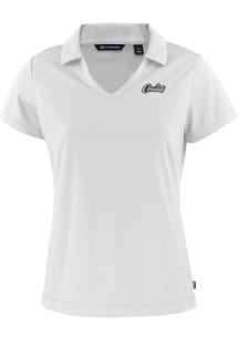 Cutter and Buck UCF Knights Womens White Citronaut Daybreak V Neck Short Sleeve Polo Shirt