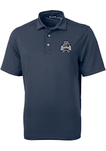 Cutter and Buck Utah State Aggies Navy Blue Vault Virtue Eco Pique Big and Tall Polo