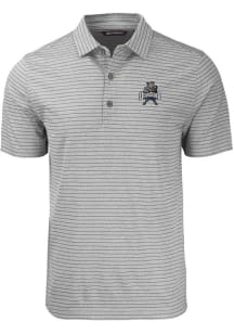 Cutter and Buck Utah State Aggies Grey Forge Heather Stripe Big and Tall Polo