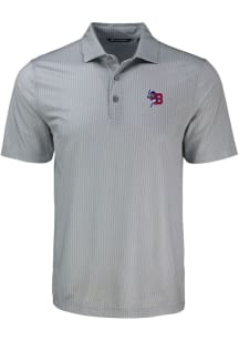 Cutter and Buck Buffalo Bisons Grey Shadow Check Big and Tall Polo