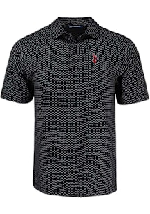 Cutter and Buck Indianapolis Indians Black Shadow Check Big and Tall Polo