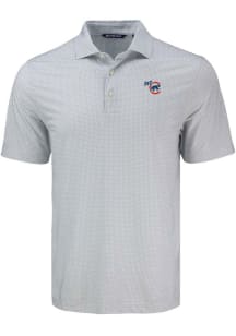Cutter and Buck Iowa Cubs Grey Pike Diamond Dot Big and Tall Polo