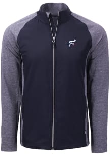 Cutter and Buck Reading Fightin Phils Mens Navy Blue Adapt Eco Big and Tall Light Weight Jacket