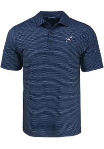 Cutter and Buck Reading Fightin Phils Navy Blue Shadow Check Big and Tall Polo