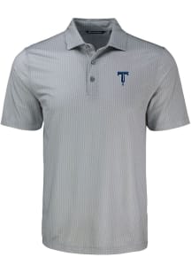 Cutter and Buck Tulsa Drillers Grey Shadow Check Big and Tall Polo