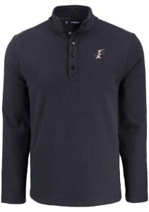 Cutter and Buck Albuquerque Isotopes Mens Black Hunts Point Long Sleeve Qtr Zip Pullover