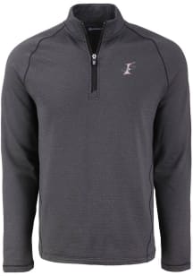 Cutter and Buck Albuquerque Isotopes Mens Black Pehastin Long Sleeve Qtr Zip Pullover