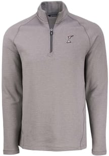 Cutter and Buck Albuquerque Isotopes Mens Grey Pehastin Long Sleeve Qtr Zip Pullover