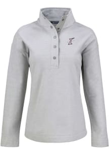 Cutter and Buck Albuquerque Isotopes Womens Grey Hunts Point Qtr Zip