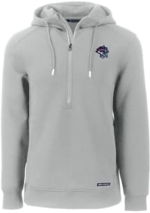 Cutter and Buck Binghamton Rumble Ponies Mens Grey Roam Long Sleeve Hoodie