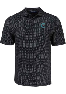 Cutter and Buck Charlotte Knights Black Shadow Check Big and Tall Polo