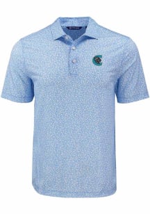 Cutter and Buck Charlotte Knights Blue Pike Flora Big and Tall Polo