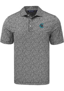Cutter and Buck Charlotte Knights Black Pike Flora Big and Tall Polo