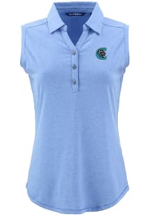 Cutter and Buck Charlotte Knights Womens Blue Forge Eco Polo Shirt